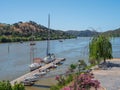 The Guadiana River at Alcoutim, Portugal. Royalty Free Stock Photo
