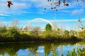 Guadiana River and Lusitania bridge in Merida, Spain Royalty Free Stock Photo