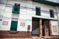 GUADUAS, COLOMBIA - JANUARY 12, 2024: Historical Mayors office built in 1644 in the Heritage Town of Guaduas. In 1782 the cage Royalty Free Stock Photo