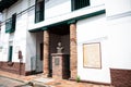 GUADUAS, COLOMBIA - JANUARY 12, 2024: Historical Mayors office built in 1644 in the Heritage Town of Guaduas. In 1782 the cage Royalty Free Stock Photo