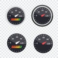 Guage icon. Credit score indicators and gauges vector set. Score