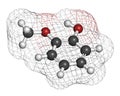 Guaiacol aromatic molecule. Responsible for the smoky taste of smoked foods.