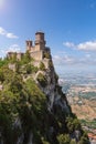 Guaita tower of medieval fortress in San Marino