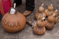 Guajes with pulque in Mexico