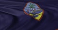 Guam flag fluttering in light breeze