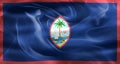 Guam flag - realistic waving fabric flag