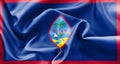 Guam Flag Rippled Effect Illustration