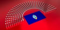 Guam flag - voting, parliamentary election concept - 3D illustration