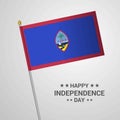 Guam Independence day typographic design with flag vector