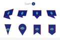 Guam national flag collection, eight versions of Guam vector flags