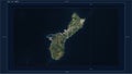 Guam - USA highlighted - composition. Low-res satellite