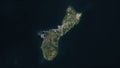 Guam - USA highlighted. High-res satellite