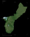 Guam - USA shape on black. Pale
