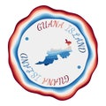 Guana Island badge. Royalty Free Stock Photo