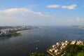 Guanabara Bay aerial view - Rio de Janeiro Royalty Free Stock Photo