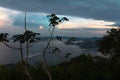 The Guanabara bay view from Sugar loaf at sunset.