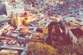 Guanajuato City historic center. Colorful homes built on hillside. Guanajuato State, Mexico