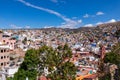 Guanajuato City historic center. Colorful homes built on hillside. Guanajuato State, Mexico Royalty Free Stock Photo