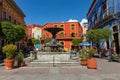 Guanajuato City historic center. Colorful homes built on hillside. Guanajuato State, Mexico