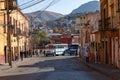 Guanajuato City historic center. Colorful homes built on hillside. Guanajuato State, Mexico