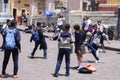 View of the main square of Guanajuato after school