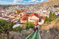 Guanajuato, scenic city lookout and panoramic views from city funicular Royalty Free Stock Photo