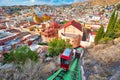 Guanajuato, scenic city lookout and panoramic views from city funicular Royalty Free Stock Photo