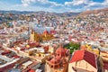 Guanajuato, scenic city lookout and panoramic views from city funicular Royalty Free Stock Photo