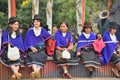 Guanbano Indians in Silvia Market, Colombia Royalty Free Stock Photo