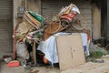 A pile of rubbish in one of the back streets of Guancheng Subdistrict, Dongguan City, Guangdong Province, China