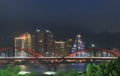 Guandu Bridge night cityscape Taipei Taiwan