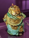 Guangdong China Porcelain Foshan Shiwan Ceramic Figurine Portrait Chinese General Guan Yu Sculpture Art Crafts Mei WenDing Craving