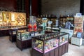 Guangdong, a famous tourist attraction in China, sells shops of folk arts and crafts in Chen Clan Academy