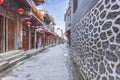 GUANGXI, CHINA- NOV. 23, 2016: View of Jiuzhou, Jingxi. a town w