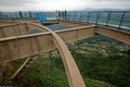 Guangyuan China-The glass plank road