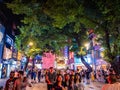 Unacquainted people walking on Beijing road walking street in guangzhou city.