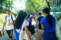 Guangzhou, China: on the first day of college, many freshmen arrive at the university campus