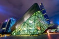 Guangzhou, China - May, 2019: Guangzhou Opera House night landscape. Designed by famous architect Zaha Hadid