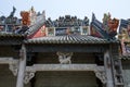 Guangzhou, China`s famous tourist attraction, the ancestral hall of Chen, a house with a distinctive architectural feature of Sout Royalty Free Stock Photo
