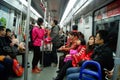 Guangzhou china: take the subway passengers