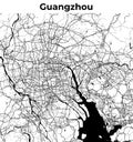 Guangzhou City Map, Cartography Map, Street Layout Map