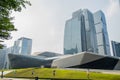 Guangzhou landmark Guangzhou grand theatre. Blue glass curtain field, a unique appearance of the theater Royalty Free Stock Photo