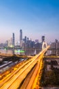 Guangzhou liede bridge in nightfall Royalty Free Stock Photo