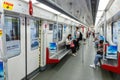 Guangzhou Metro train waggon MRT inside in China