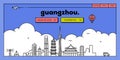 Guangzhou Modern Web Banner Design with Vector Linear Skyline