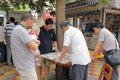 Guangzhou people playing chinese chess Royalty Free Stock Photo