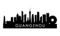 Guangzhou skyline silhouette.