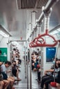 Guangzhou subway at night Royalty Free Stock Photo