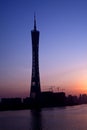 Guangzhou Tower Silhouette