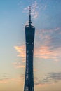 Guangzhou tower in sunset China Royalty Free Stock Photo
